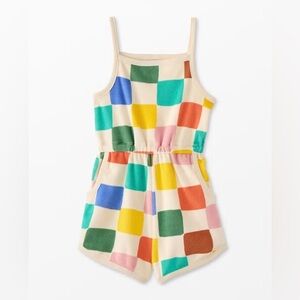Hanna Andersson Summer Cheerful Checkerboard Terry Romper Size 5